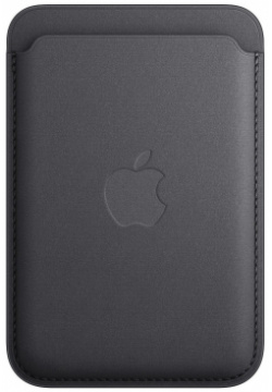 Apple Чехол бумажник FineWoven MagSafe для iPhone  черный MT2N3