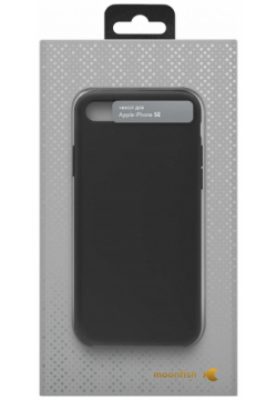 moonfish Чехол для iPhone 7/8/SE  силикон черный (new) MF LSC 063