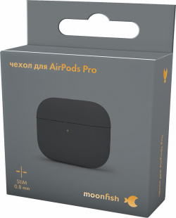 moonfish Чехол для AirPods Pro  силикон темно серый MF APC 019