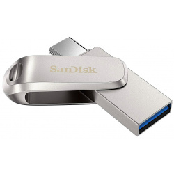 SanDisk Флэш накопитель Ultra Dual Drive Luxe 256 Гб  серебристый SDDDC4 256G G46