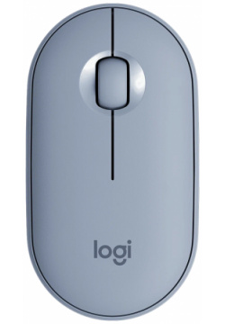 Logitech Мышь M350 Pebble Wireless  серо голубой 910 005719