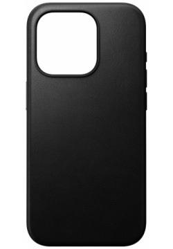 Nomad Чехол Modern Case MagSafe для iPhone 15 Pro  кожа черный NM01613985