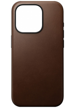 Nomad Чехол Modern Case MagSafe для iPhone 15 Pro  кожа коричневый NM01614685