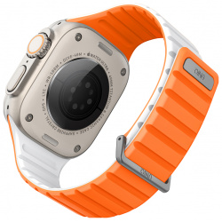 Ремешок Uniq Revix Evo для Apple Watch 42/44/45/49 мм  силикон оранжевый/белый 49MM REVEAORGWHT