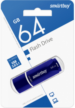 USB Flash Smartbuy 0305 1159 64Gb USB3 0 Crown Blue (SB64GBCRW Bl)