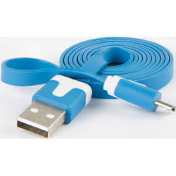 Дата кабель RedLine 0307 0408 USB microUSB плоский Blue шнур