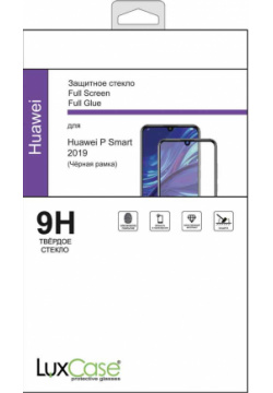 Стекло защитное LuxCase 0317 2302 Huawei P Smart 2019 Full Screen Glue черная рамка