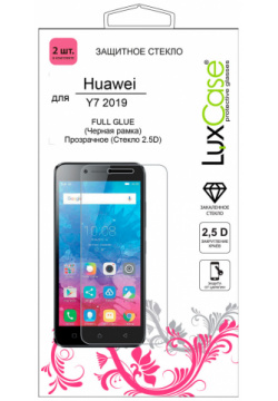 Стекло защитное LuxCase 0317 2687 Huawei Y7 2019 2 5D FG черная рамка шт