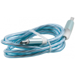 Дата кабель RedLine 0307 0573 LED USB microUSB 1м Light Blue