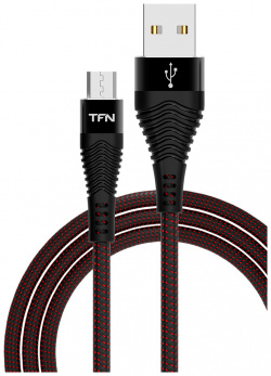 Дата кабель TFN 0307 0554 microUSB с защитой от излома Black