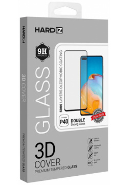 Стекло защитное Hardiz 0317 2818 Huawei P40 3D черная рамка