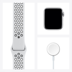 Часы Apple M00T3RU/A Watch Nike Series 6 GPS 40мм корпус из алюминия серебряный + ремешок платиновый (M00T3RU/A)