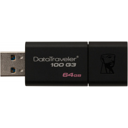 USB Flash Kingston 0305 1160 64Gb USB3 0 Data Traveler 100 Gen 3 (DT100G3/64GB) black