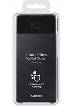 Чехол книжка Samsung EF EA325PBEGRU Galaxy A32 Smart S View Wallet Cover Black (EF EA325PBEGRU)