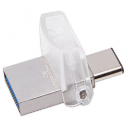 USB Flash Kingston 0305 1165 USB/USB TypeC OTG Data Traveler DUO3 (DTDUO3C/64GB) 64Gb black