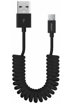 Дата кабель Deppa 0307 0706 USB А microUSB 2A витой Black