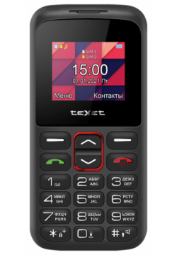 Мобильный телефон teXet 0101 7693 TM B318 Dual sim Black Компактный и легкий