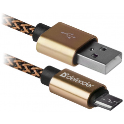Дата кабель Defender 0307 0711 USB08 03T PRO USB microUSB 1м Gold