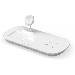 Беспроводное мультизарядное устройство Deppa 24010 3 в 1: iPhone  Apple Watch Airpods 17 5 Вт White (24010)