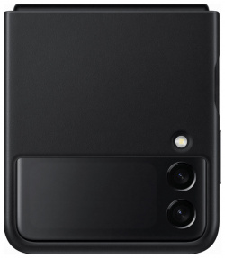 Клип кейс Samsung EF VF711LBEGRU Galaxy Z Flip3 Leather Cover Black (EF VF711LBEGRU)