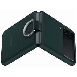 Клип кейс Samsung EF PF711TGEGRU Galaxy Z Flip3 Silicone Cover с кольцом Green (EF PF711TGEGRU)