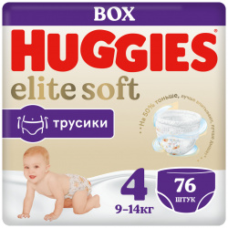 Подгузники трусики Huggies 9403708 Elite Soft (4) Box 76 шт
