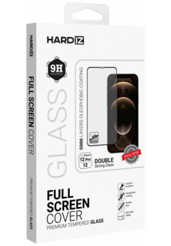 Стекло защитное Hardiz 0317 2979 iPhone 12|iPhone 12 Pro черная рамка