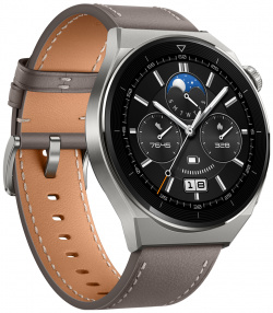 Часы HUAWEI Frg B19V Watch GT 3 Pro кожаный ремешок Серые (Odn B19V)
