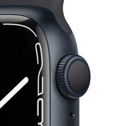 Часы Apple MKMX3RU/A Watch Series 7 GPS 41мм корпус из алюминия Темная ночь + ремешок Черный (MKMX3RU/A)