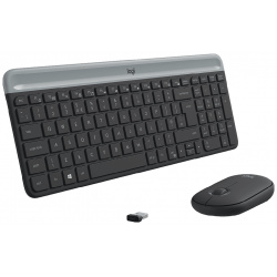 Комплект (клавиатура и мышь) Logitech 0406 1533 Slim Wireless Keyboard and Mouse Combo MK470 Graphite