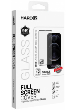 Стекло защитное Hardiz 0317 2980 iPhone 12 Pro Max черная рамка Ударопрочное