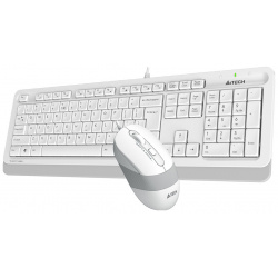 Комплект (клавиатура и мышь) A4Tech 0400 2098 Fstyler F1010 проводной White/Grey