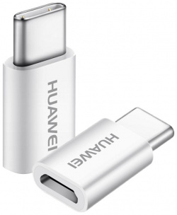 Переходник HUAWEI 0300 0466 microUSB USB type C Белый