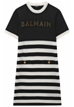Шерстяное платье Balmain BT1B61