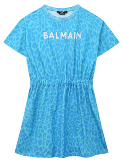 Хлопковое платье Balmain BS1B71