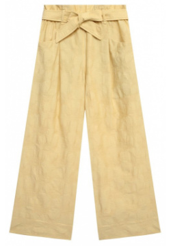 Хлопковые брюки Brunello Cucinelli BL191P034C Свободные желтые произвели