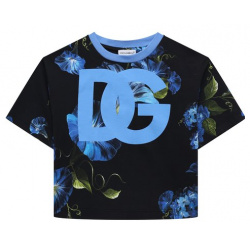 Хлопковая футболка Dolce & Gabbana L5JTLM/G7M1M/2 6/2 6 Для пошива черной