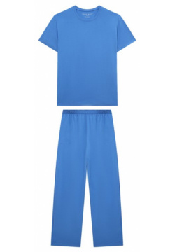 Пижама Derek Rose 7251 BASE016 Для пошива ярко синей пижамы выбрали тонкое