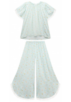 Пижама из вискозы Amiki Children MILANA Свободная голубая