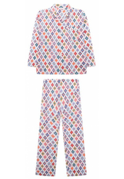Хлопковая пижама Derek Rose 7025 LEDB066 На легкую пижаму из очень тонкого и