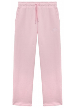 Хлопковые брюки MSGM kids S4MSJGFP087 Нежный розовый цвет этих прямых брюк