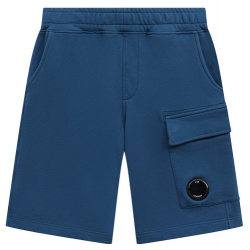 Хлопковые шорты C P  Company CUQ002/LCA69/10A 14A Прямые синего цвета