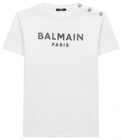 Хлопковая футболка Balmain BU8P21
