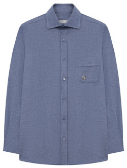 Хлопковая рубашка Stefano Ricci Junior YC007070/M2600 Для пошива синей