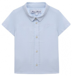 Хлопковая рубашка Tartine Et Chocolat TY12051 Для пошива голубой рубашки с