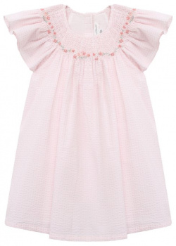 Хлопковое платье Tartine Et Chocolat TY30000 Свободное светло розовое в