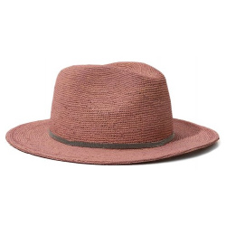 Шляпа Brunello Cucinelli BCAP90302C Темно розовая с прямыми полями будет