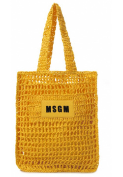 Сумка MSGM kids S4MSJGBA059 Плетеная яркого желтого оттенка