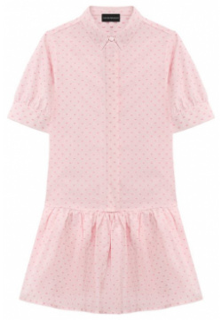 Хлопковое платье рубашка Emporio Armani 3D3A23/4N8AZ Светло розовое