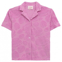 Хлопковая рубашка MC2 Saint Barth STBK EVERLEE/EVL0001 Темно розовая